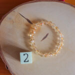 Bracelet Citrine Naturelle 8mm - modele 2