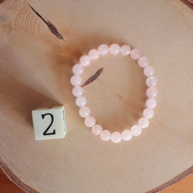 Bracelet Quartz Rose 8mm - modele 2